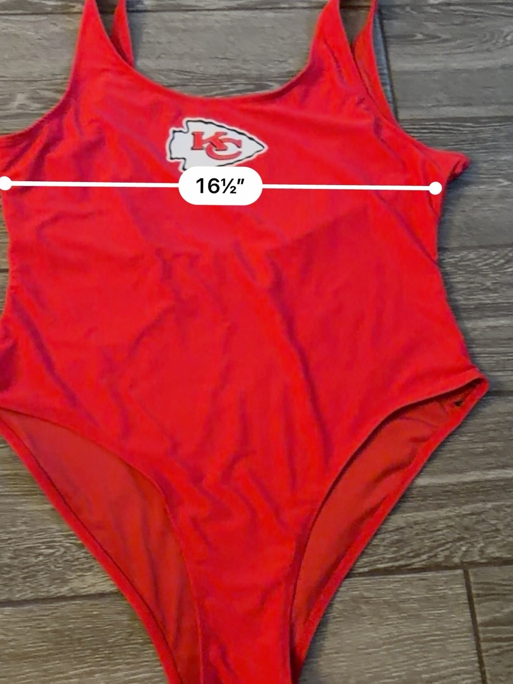Women’s Plus Size 2X Kansas City Chiefs one-piece swimsuit. - Picture 6 of 8